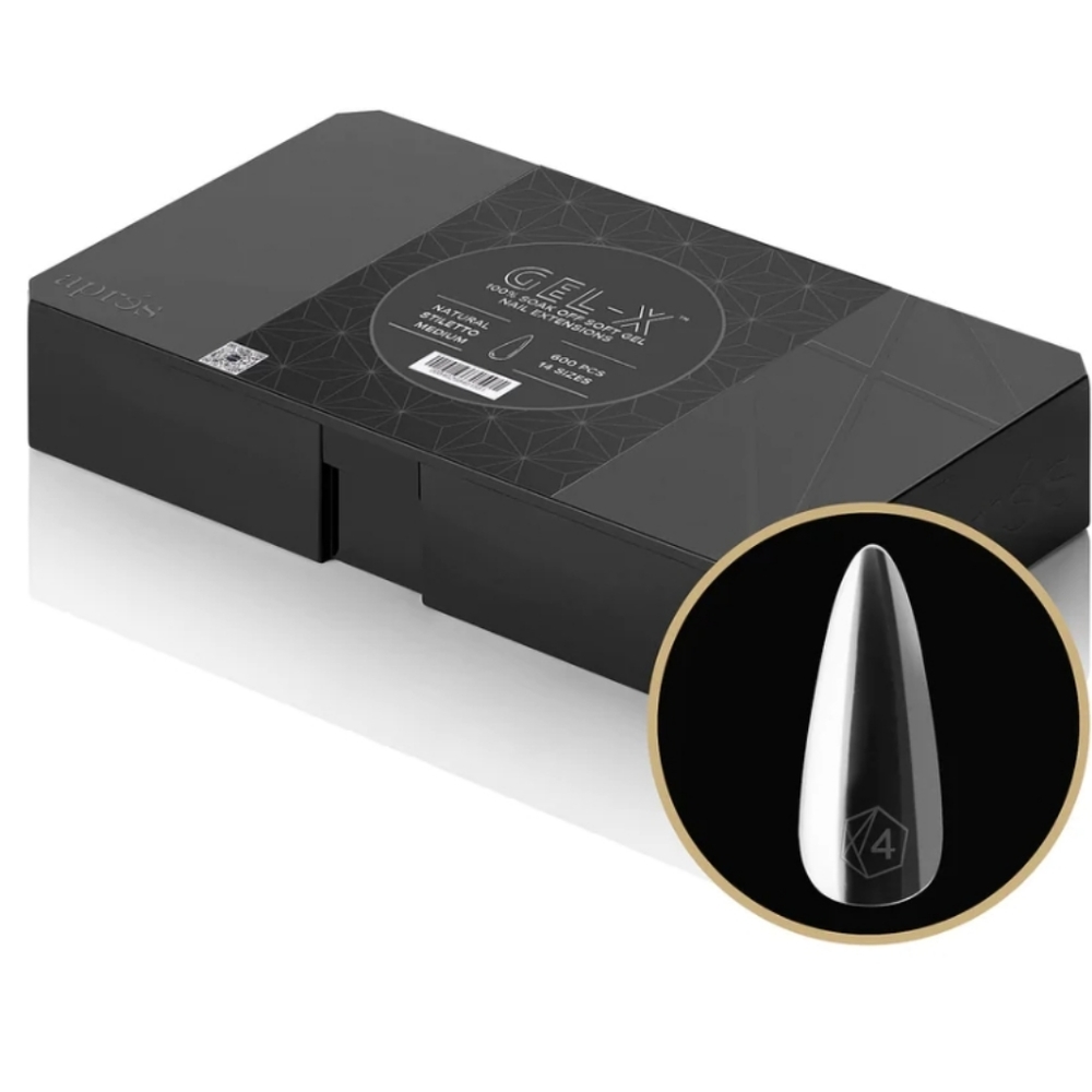 Aprés Gel-X® Natural Stiletto Medium Box of Tips